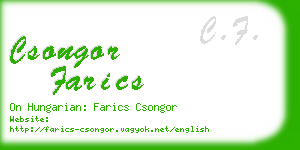 csongor farics business card